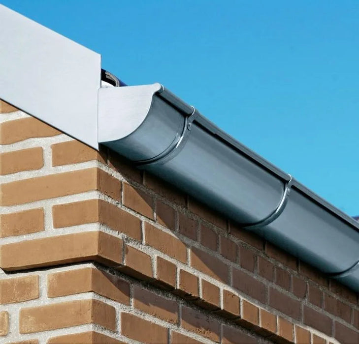 Rheinzink tagrende arkitekt 1/4 rund nr 12 prePatina walzblank 0,8x333 mm - 3 meter