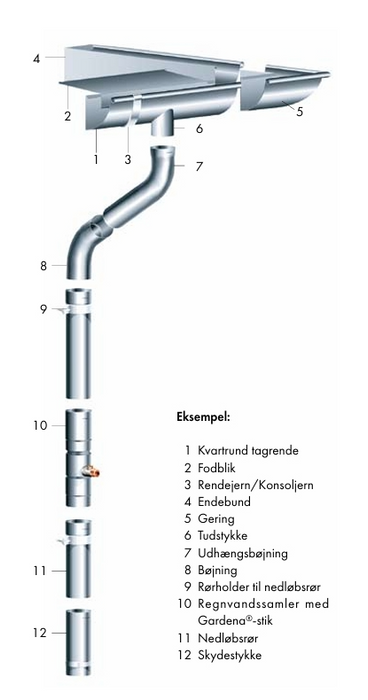Rheinzink tagrende arkitekt 1/4 rund nr 12 prePatina walzblank 0,8x333 mm - 3 meter