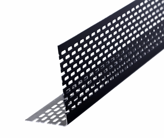 Sokkelsikring / Ventilationsprofil 30 × 50 mm type L – Sort – 3 meter