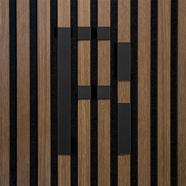 Bogstav til akustikpanel Sort zink R