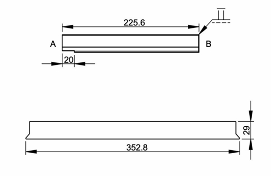 Murkrone / Sternkapsel - Startmuffe - 0,6 × 340 × 225 mm – Sort aluminium RAL 9005