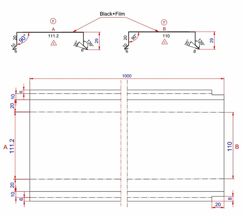 Sternkapsel 110mm lige - SORT ZINK