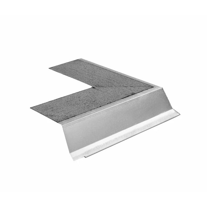 Tagfod 80mm hjørne udvendigt blank alu med asfalt