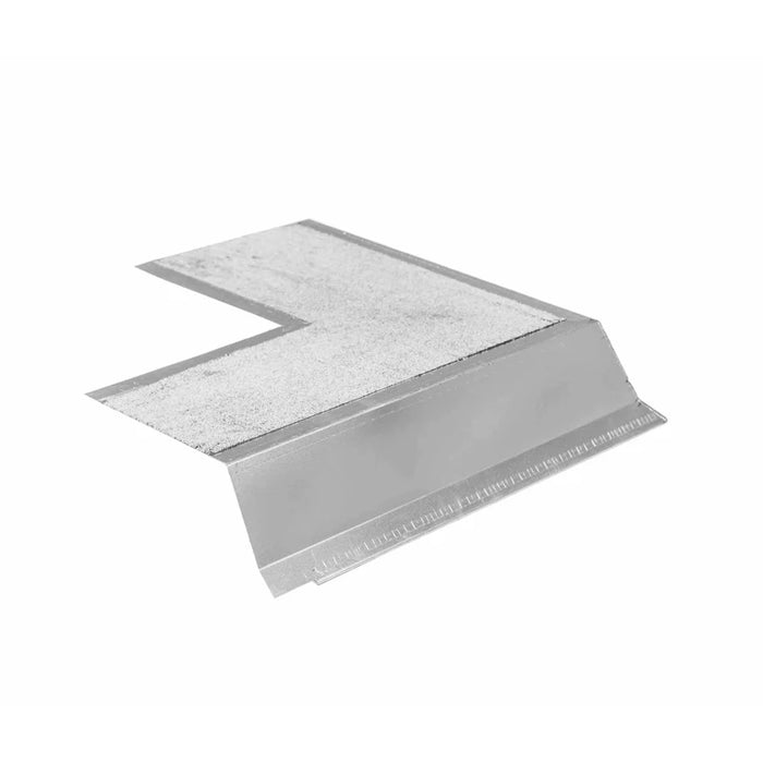 Tagfod 100mm hjørne udvendigt blank alu med asfalt