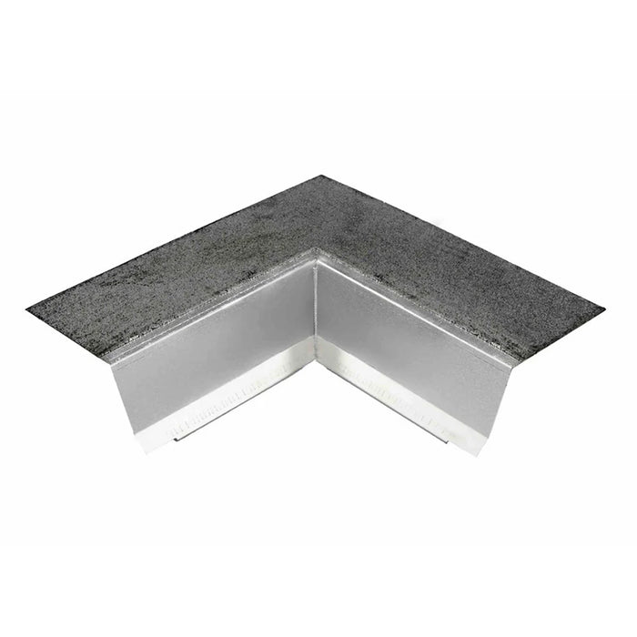 Tagfod 80mm hjørne indvendigt blank alu med asfalt