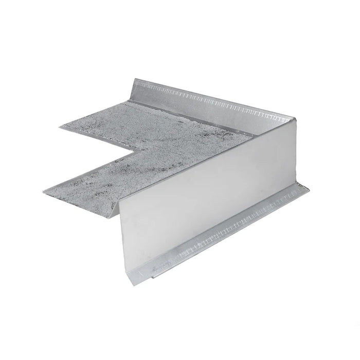 Vindskede 0,6x100x225 hjørne udvendigt blank alu m/asfalt