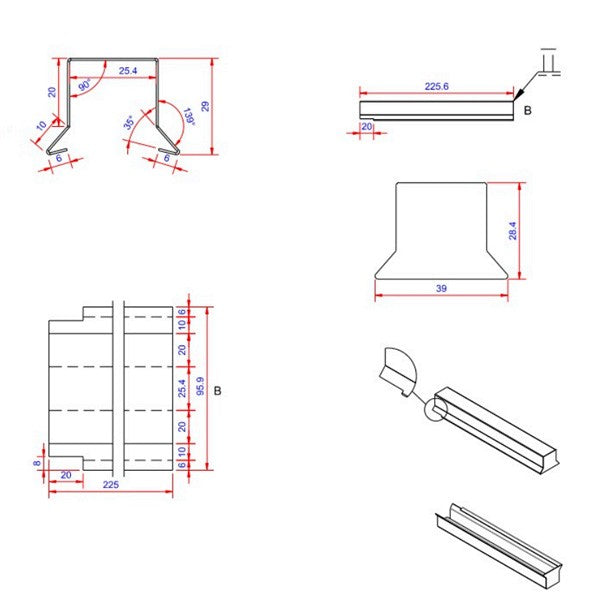 Sternkapsel 0,6x26x225 muffe lille Blank alu