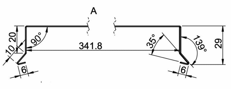 Murkrone 340 mm set i snit A