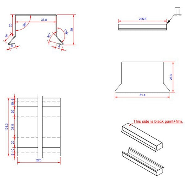 Stern capsule 0.6x36x225 sleeve large Black alu