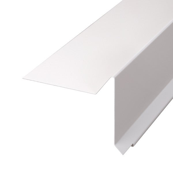 Wind scoop 80 mm un/asphalt WHITE aluminum 60x80x1000 mm