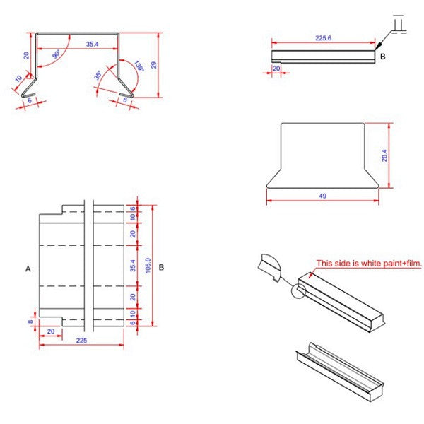 Stern capsule 0.6x36x225 sleeve small White alu