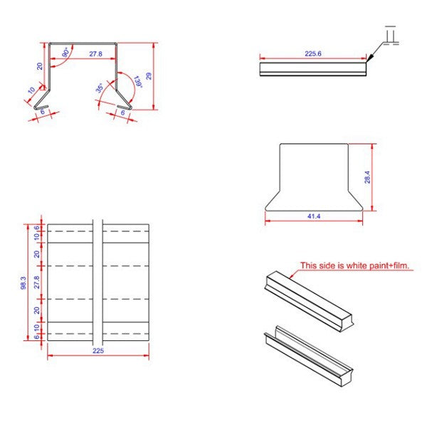Stern capsule 0.6x26x225 sleeve large White alu