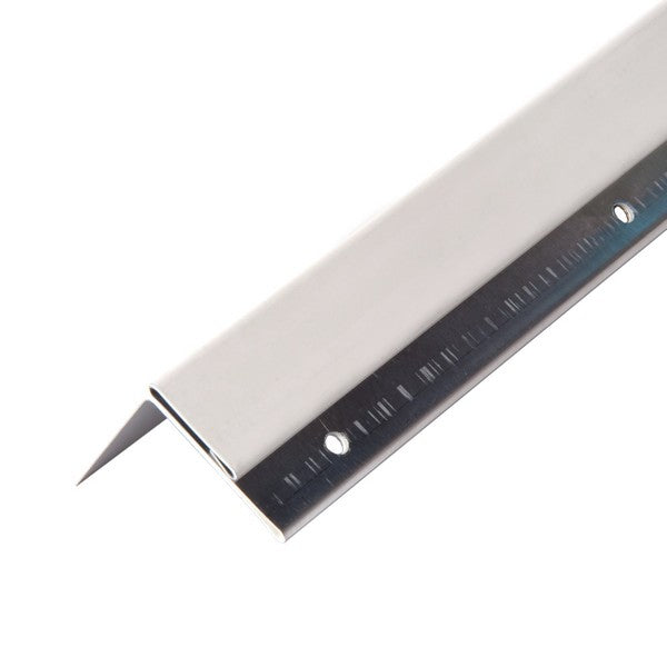 Stop fals 32x32x500 mm (endestykke) - HVID aluminium