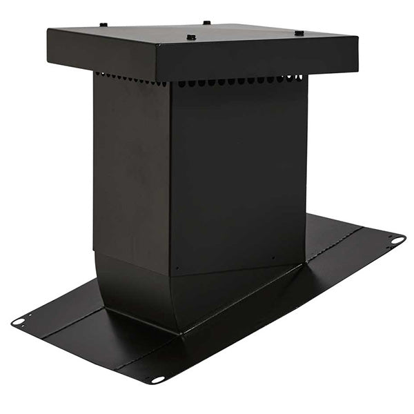 Aftrækshætte US smig 200x200 mm alu sortlakeret m/aftagelig top