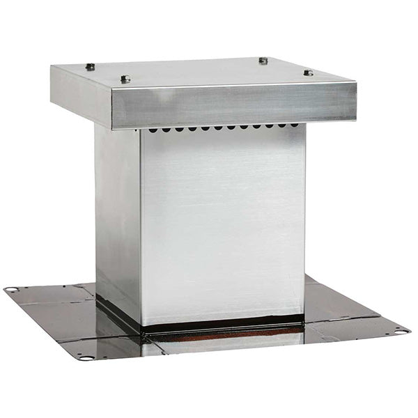 Aftrækshætte 200x200 mm 0,8 mm zink 14 med aftagelig top