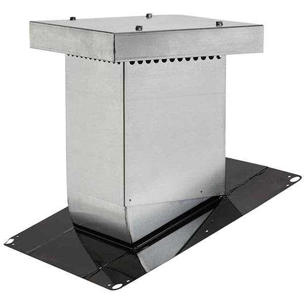 Aftrækshætte US smig 200x200 mm zink 14 med aftagelig top