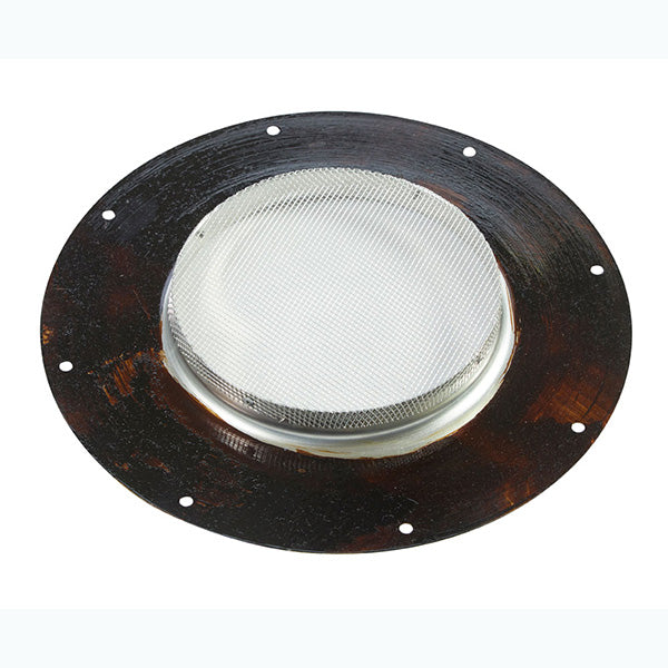 Alu-undertagsudluftning Ø145 m/insektnet og sværtet flange Ø265x17 mm