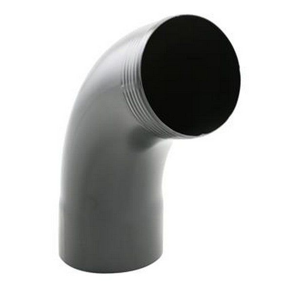 Prefa bøjning 72 grader aluminium ø80 sort P10 let struktur