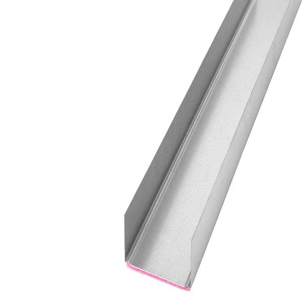 Top/bund skinne U-profil til gips m/EP belægning 70 mm - 3 meter