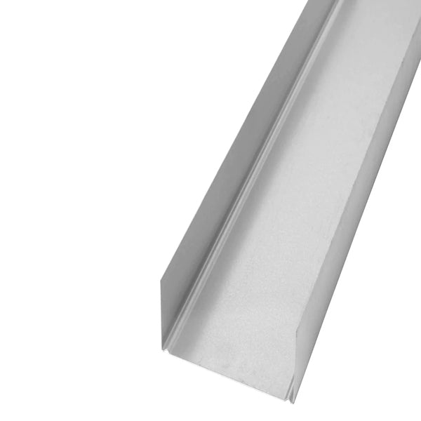Top/bund skinne U-profil til gips 95 mm - 3 meter