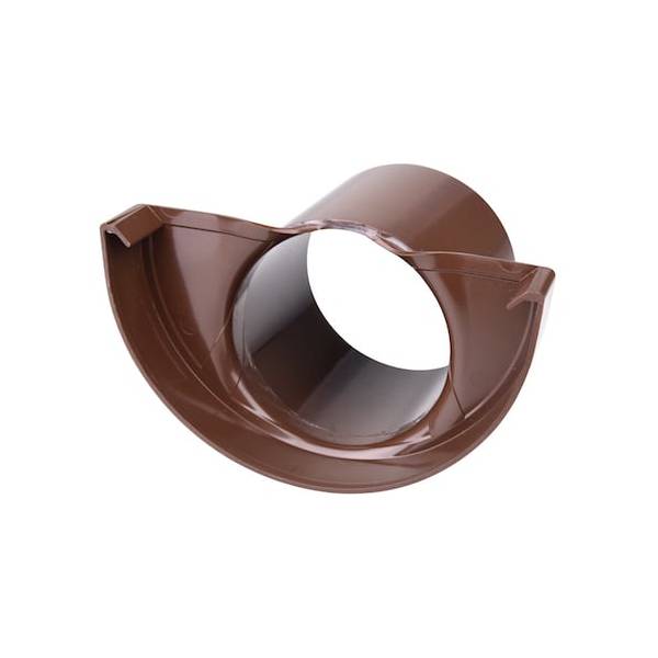 Plastmo plast endebund m/tud brun Ø90 mm 12/150 mm