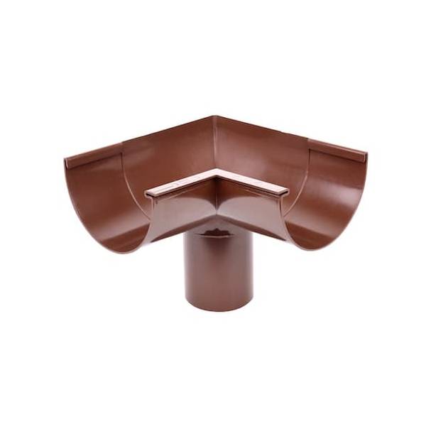 Plastmo plast indv gering m/Ø75 nedløb brun 90 grader 11/125 mm