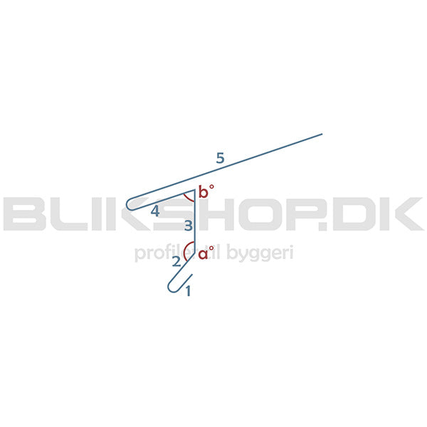 BT10-4-K Tagfod dobbelt med drypnæse - specialmål
