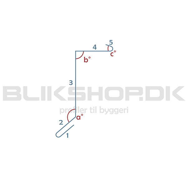 BT13-2-K Løskant med drypnæse - specialmål