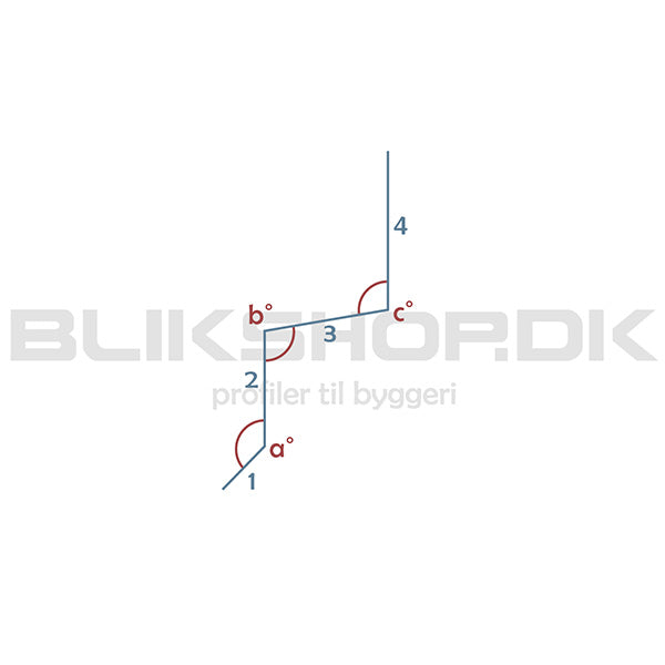 BT16-4-K Hageprofil drypnæse z-profil ventileret - specialmål