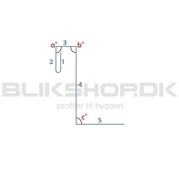 BT20-8-K Siderende til tagpap - specialmål