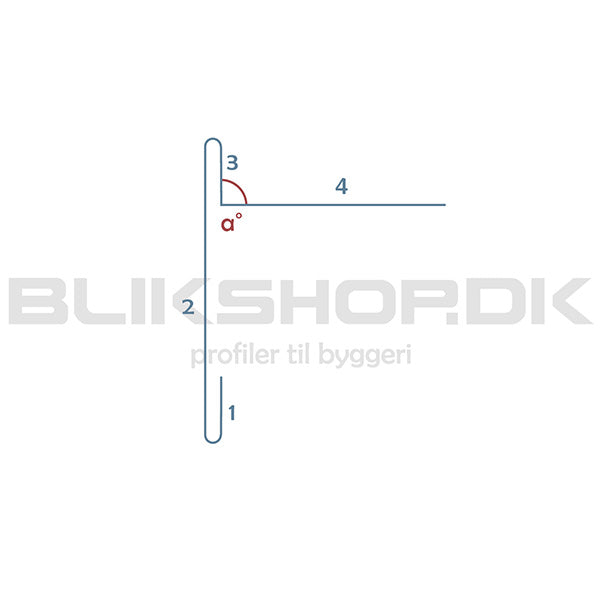 BT31-1-K Vindskede plan klemt opkant - specialmål