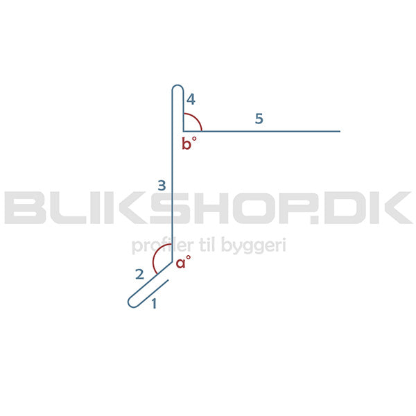 BT31-2-K Vindskede med drypnæse og klemt opkant - specialmål