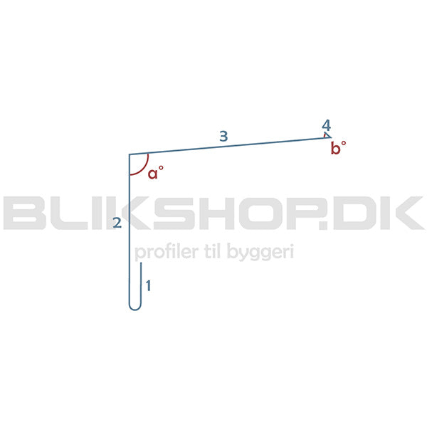 BT50-1-K Sålbænk uden drypnæse - specialmål