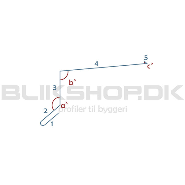 BT50-2-K Sålbænk med drypnæse - specialmål