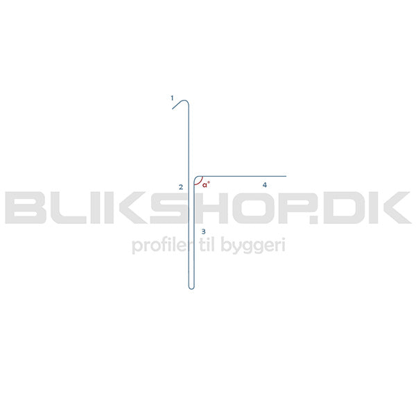 BT51-2-K Lysningsprofil side vindue med fugestop - specialmål