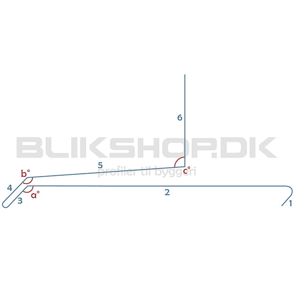 BT51-3-K Lysningsprofil top vindue med fugestop og evt drypnæse - specialmål