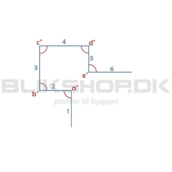 Udvendig hjørneprofil på specialmål