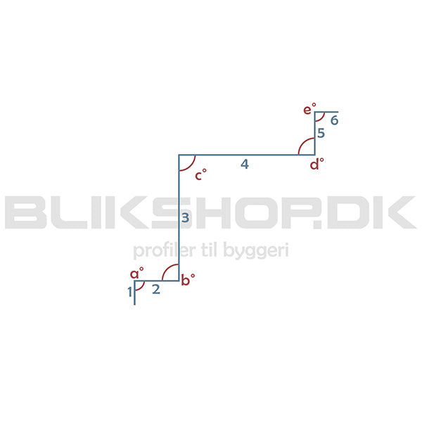 BT53-1-K Hjørneprofil vindue indvendig - specialmål