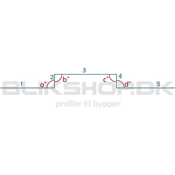 BT54-1-K Hatteprofil samlestykke - specialmål