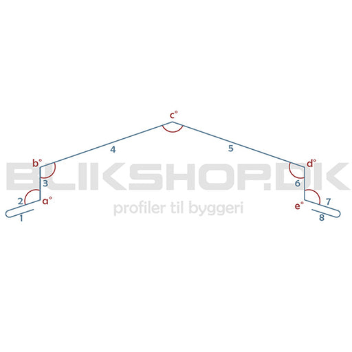 Rygningsprofil efter mål som passer til dit tag