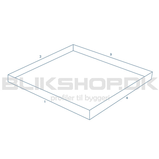 Kasse bakke i metal efter mål