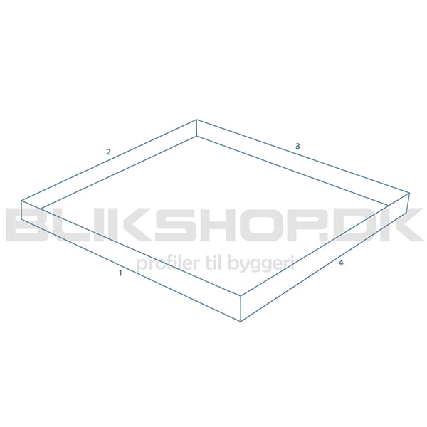 Kasse bakke i metal efter mål