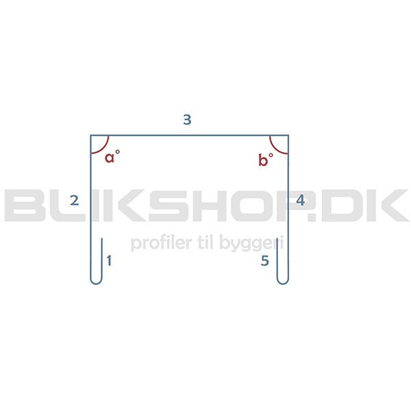 BT80-1-K U profil med ombuk - specialmål
