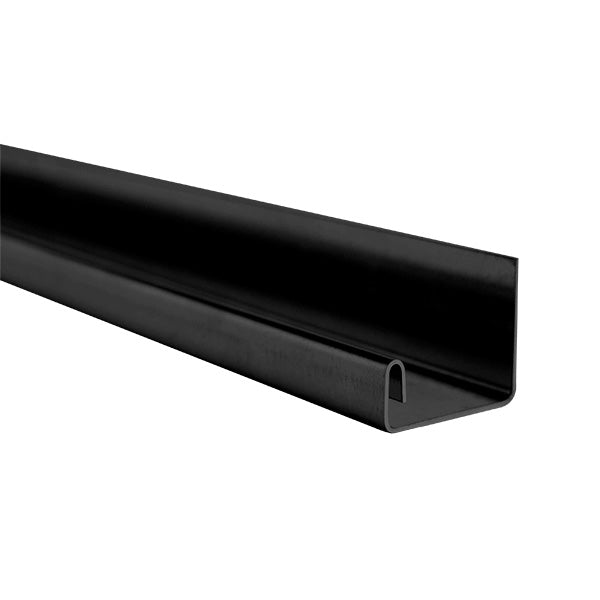 Monteringsprofil bund t/akustikpaneler sort zink 2 meter