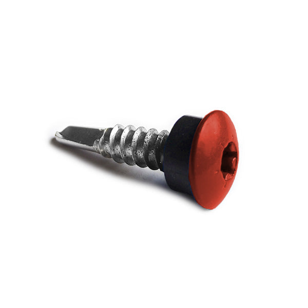 Facadeskrue/overlapskrue corona røde ralfarver RXB t/stål 4,8x35 TX20 EPDMB 250 stk/pakke