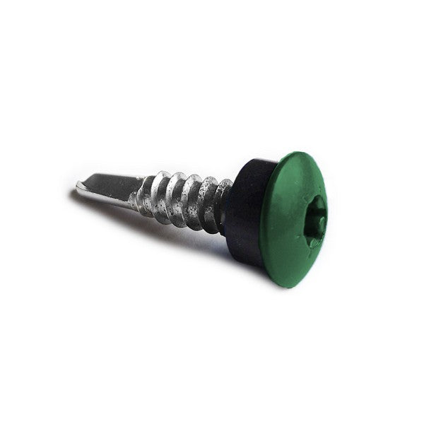 Facadeskrue/overlapskrue corona grønne ralfarver RXB t/stål 4,8x35 TX20 EPDMB 250 stk/pakke