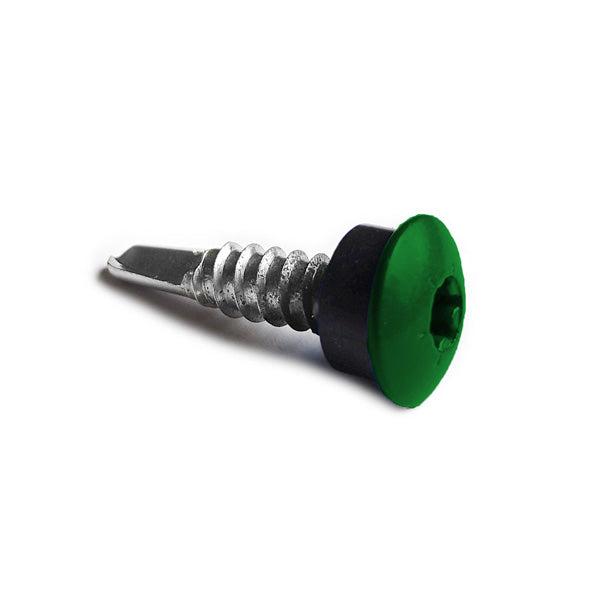 Facadeskrue/overlapskrue corona grønne ralfarver RXB t/stål 4,8x35 TX20 EPDMB 250 stk/pakke