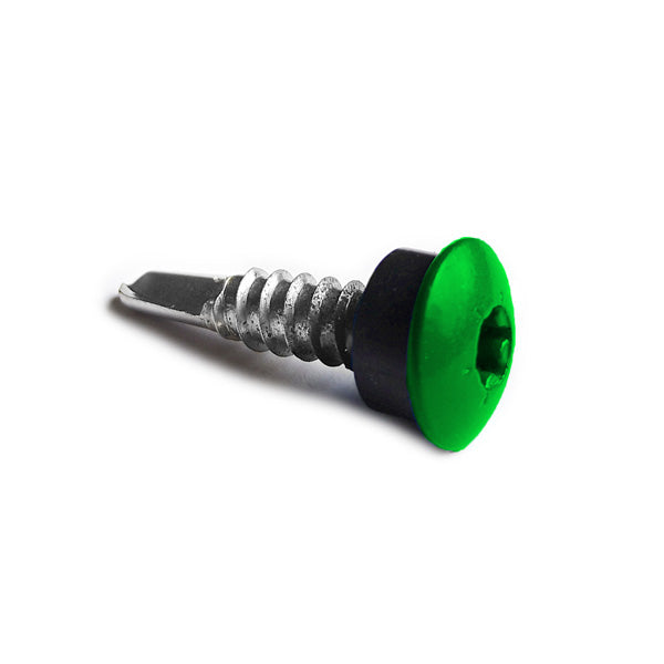 Facadeskrue/overlapskrue corona grønne ralfarver RXB t/stål 4,8x35 TX20 EPDMB 250 stk/pakke