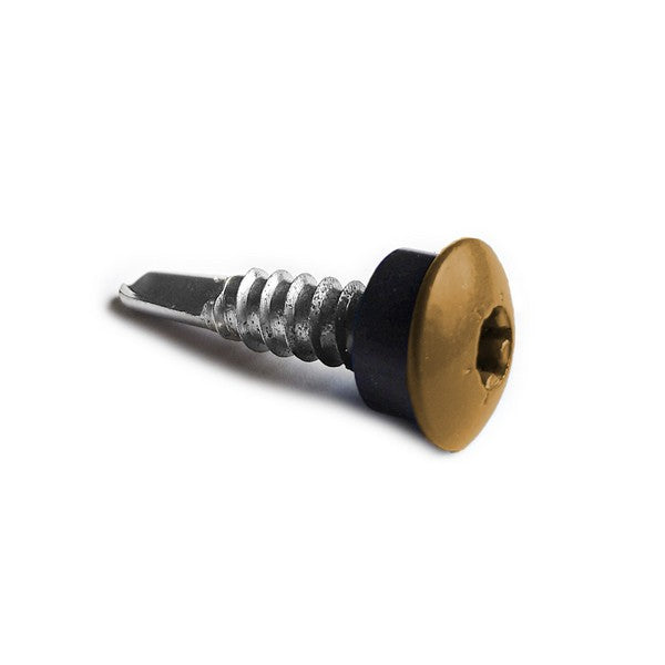 Facadeskrue/overlapskrue corona brune ralfarver RXB t/stål 5,5x25 TX20 EPDMB 250 stk/pakke