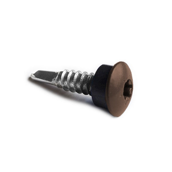 Facadeskrue/overlapskrue corona brune ralfarver RXB t/stål 4,8x35 TX20 EPDMB 250 stk/pakke